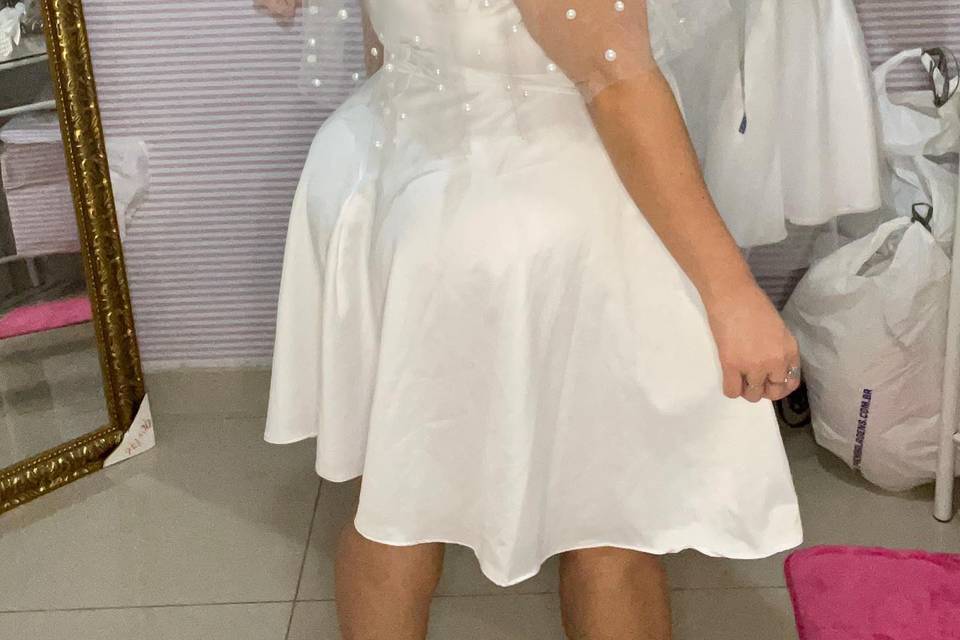 Vestido noiva curto