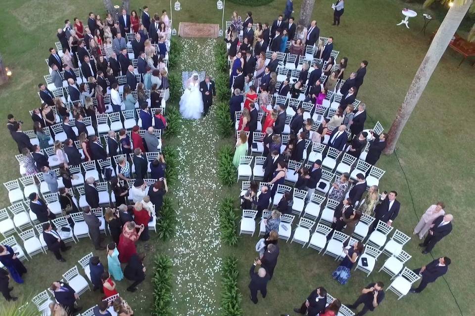 Drone - entrada da Noiva