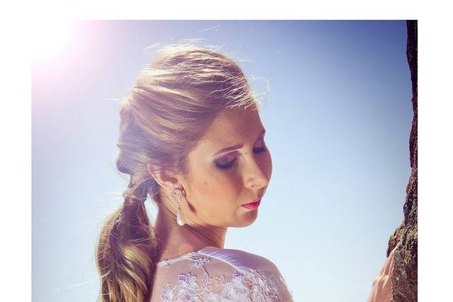 Vestido com renda nas costas