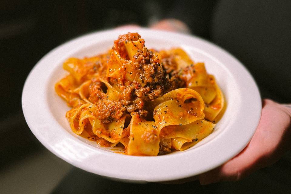 Pappareelle bolognese com nduj