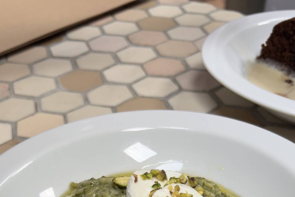 Risoni de pesto com mozarela
