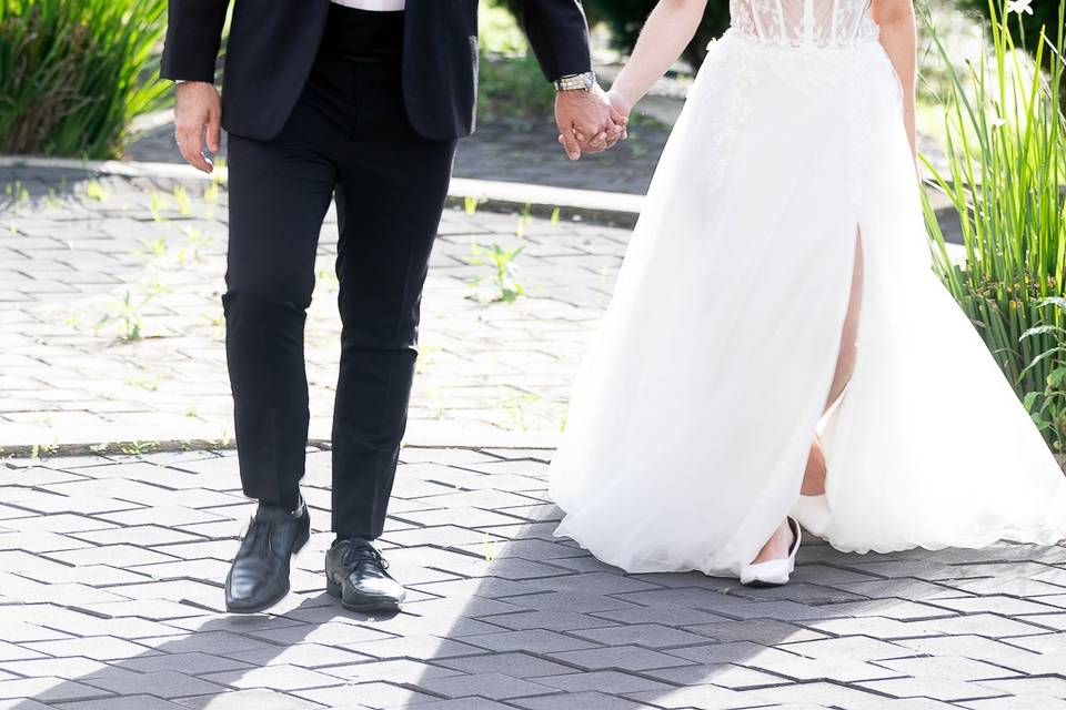 Noivos no casamento