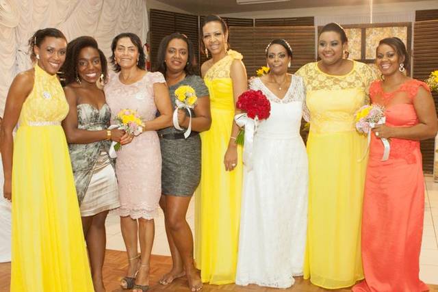 Fotografia com as madrinhas