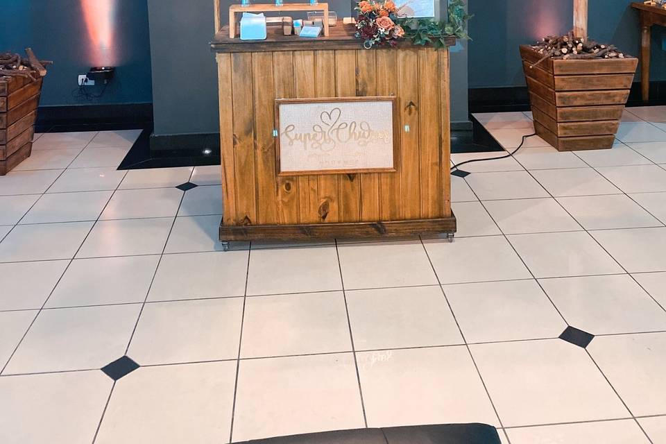 Carrinho gourmet rústico