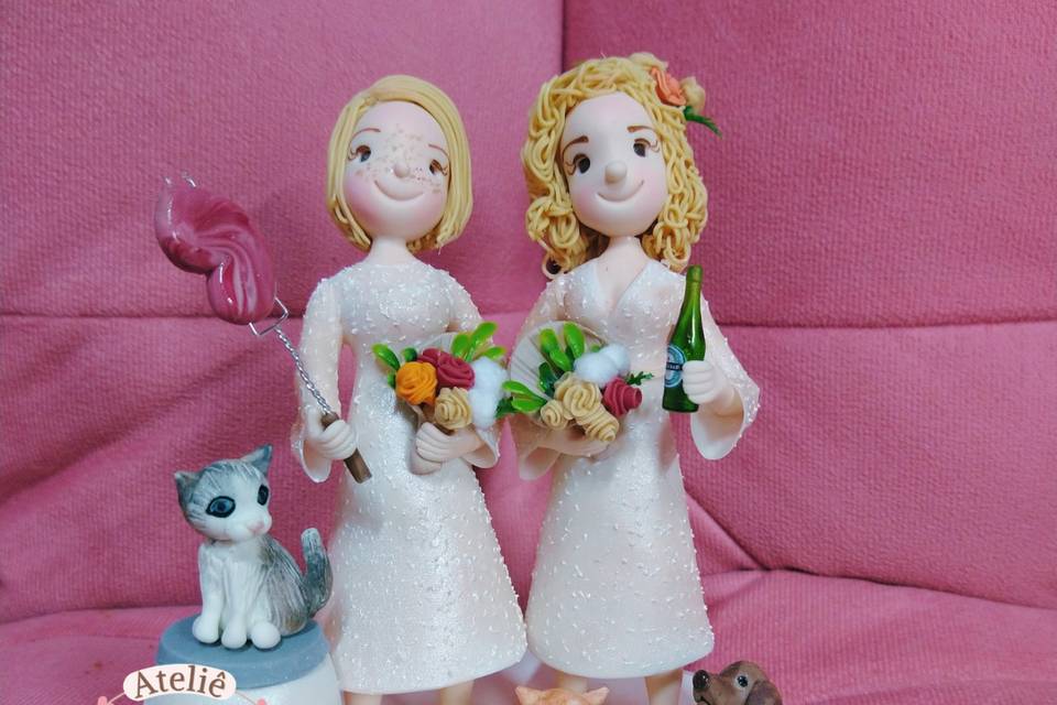 Noivinhos em Biscuit