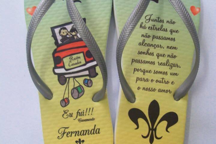 Chinelos personalizados