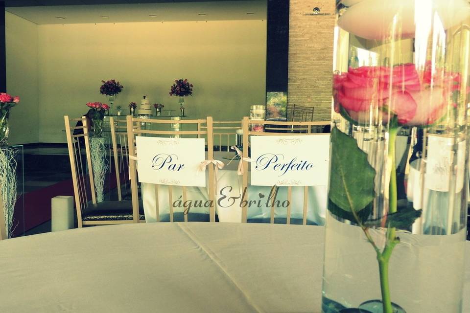 Centro de mesa e detalhes