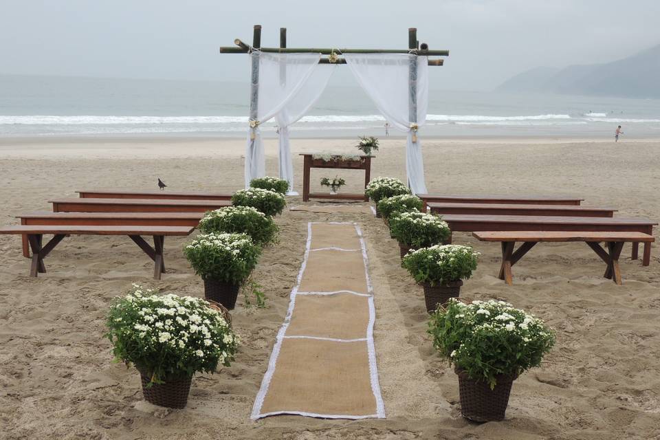 Decoração na praia
