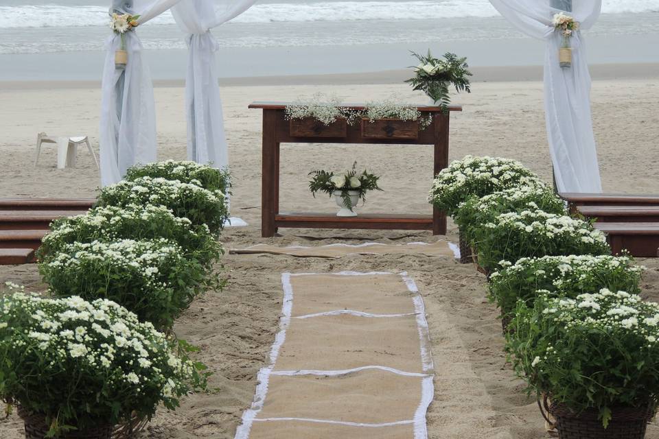 Decoração na praia