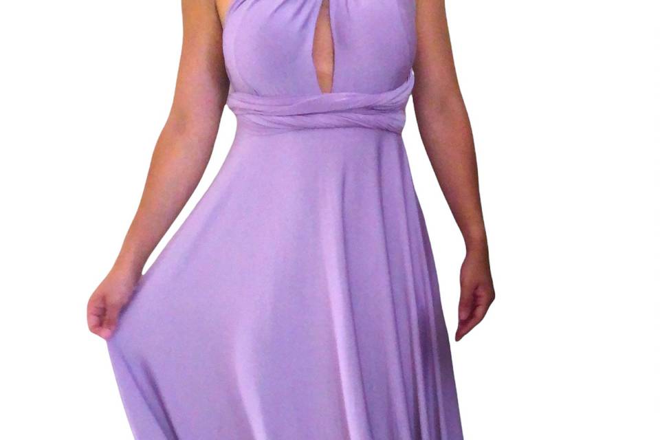 Vestido multiformas lavanda