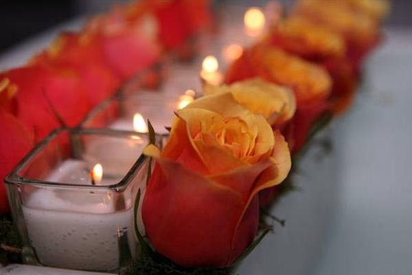 Rosas e velas