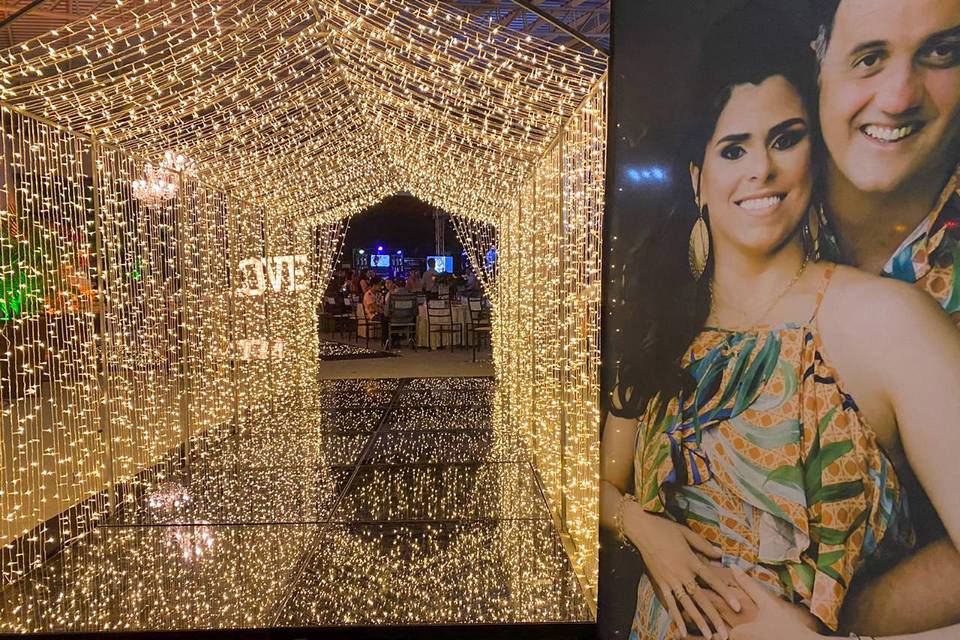Túnel de Led com Passarela