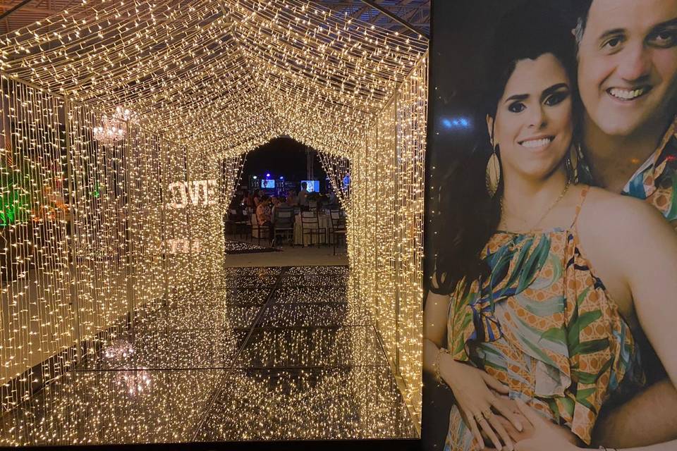 Túnel de Led com Passarela