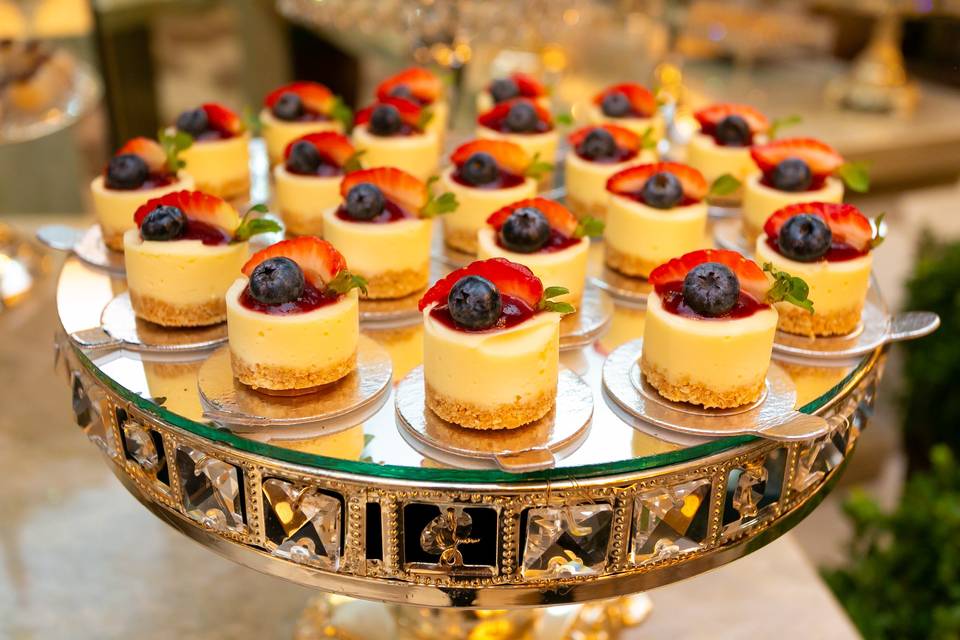 Mini cheesecake de frutas vermelhas