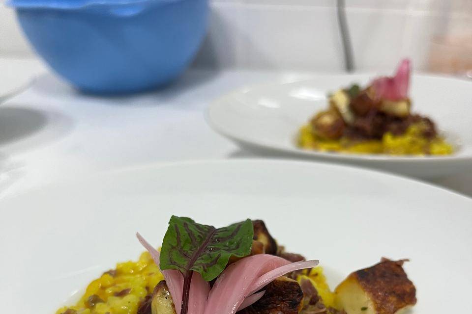 Risoto Abóbora e carne seca