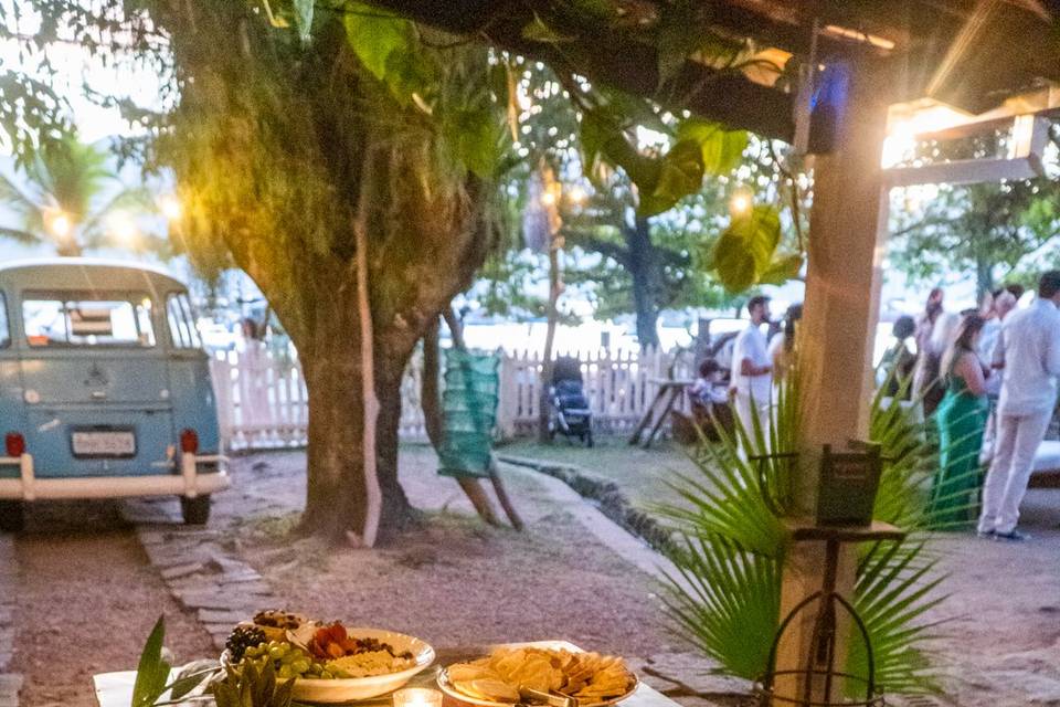 Mesa de recepção de convidados