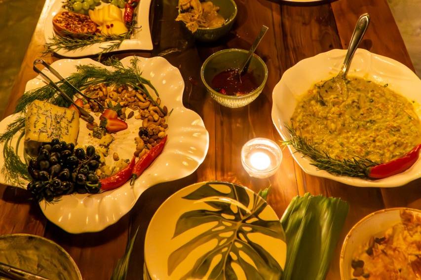 Mesa de recepção de convidados