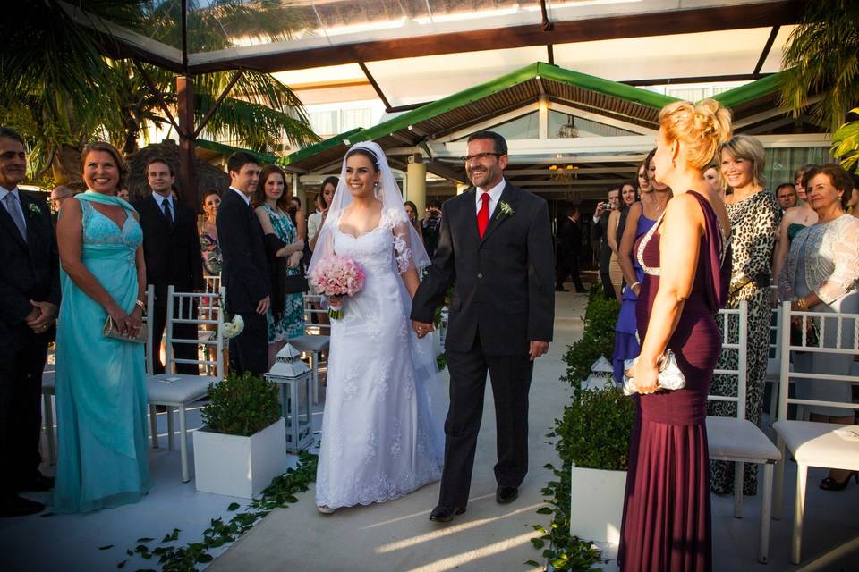 A entrada da noiva