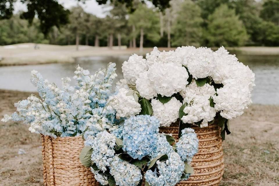 Azul e branco