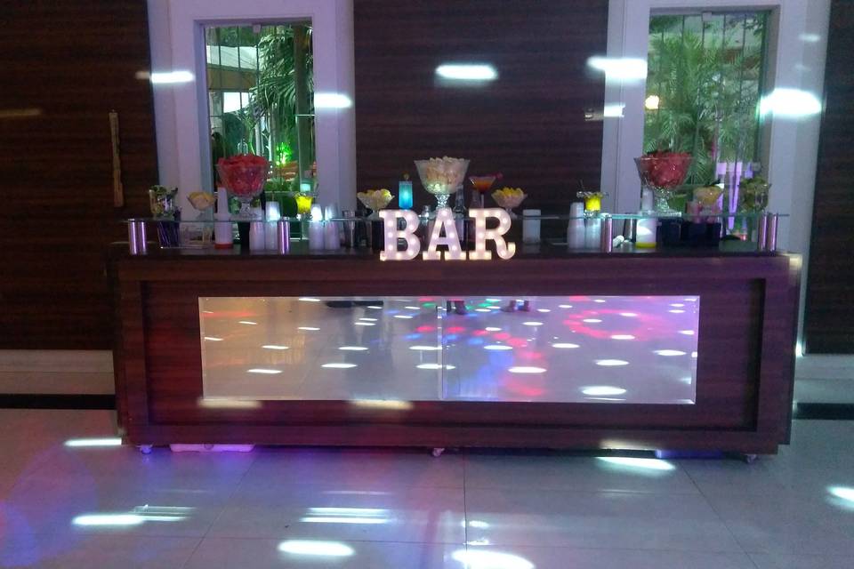 Bar com drinks não alcoólicos