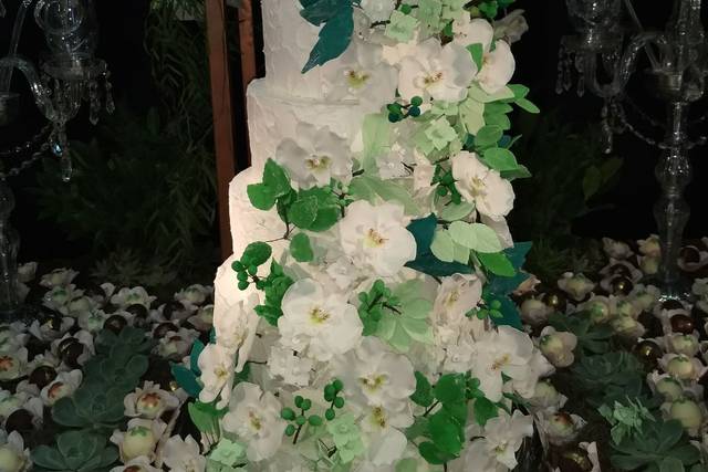 Flores de açúcar e glacê real