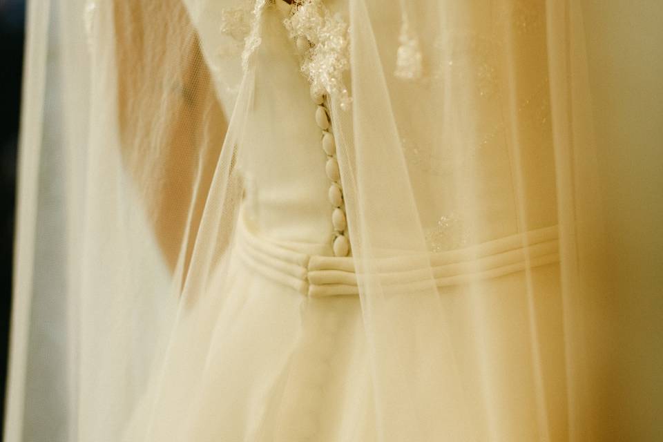 Detalhes do vestido
