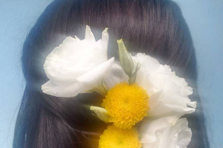 Arranjo de cabelo flores natur