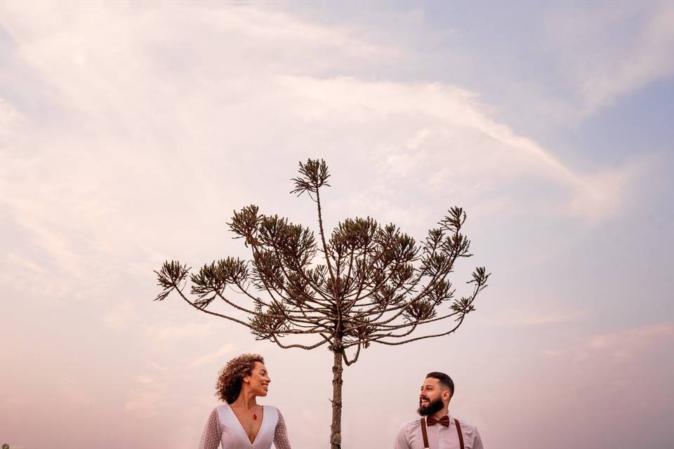 Pré Wedding no por do sol