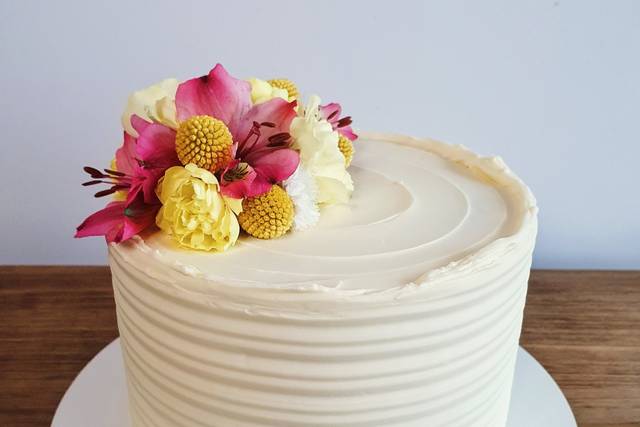 Bolo com flores