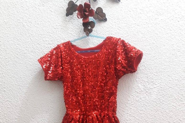 Vestido Infantil Paetês