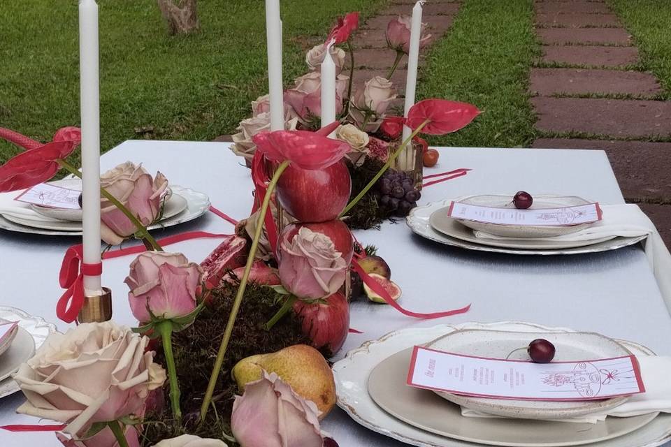 Flores e frutas