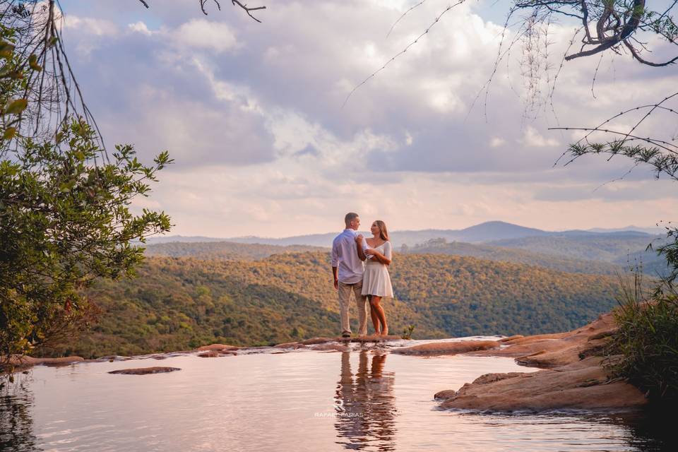 Pré wedding na cachoeira