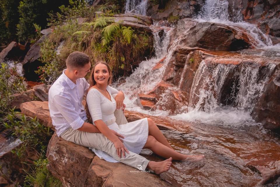 Pré wedding na cachoeira