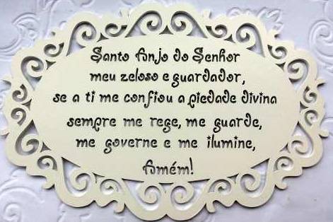 Oração Santo Anjo Parede