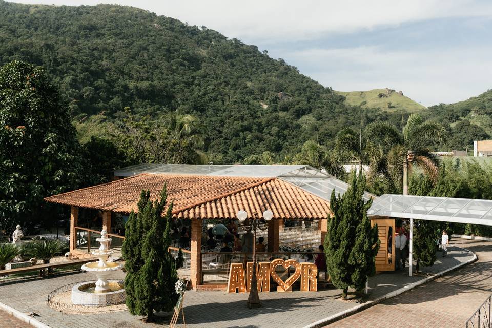 Espaço coberto para cerimonia