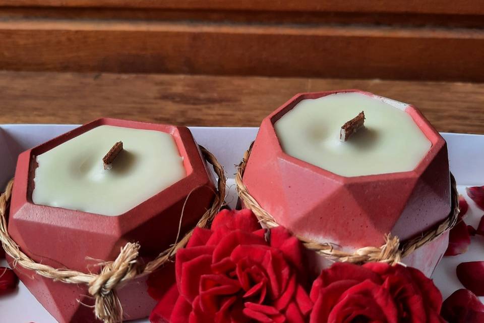 Kit vermelho velas aromáticas