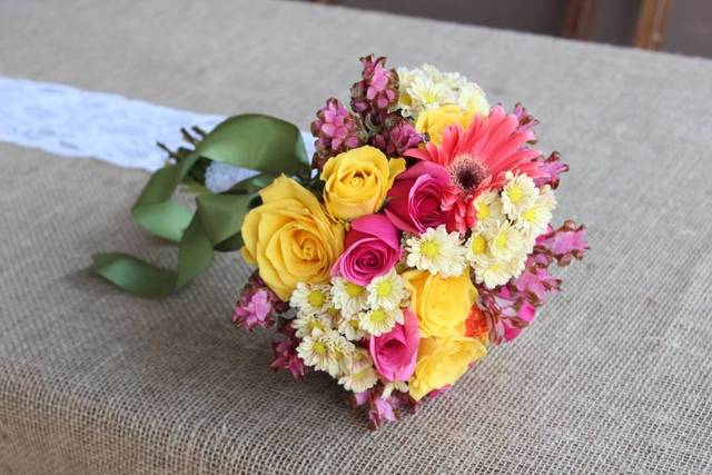 Bouquet de noiva colorido