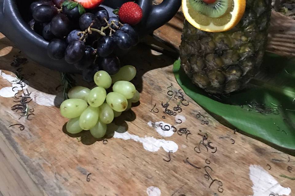 Decoração com frutas