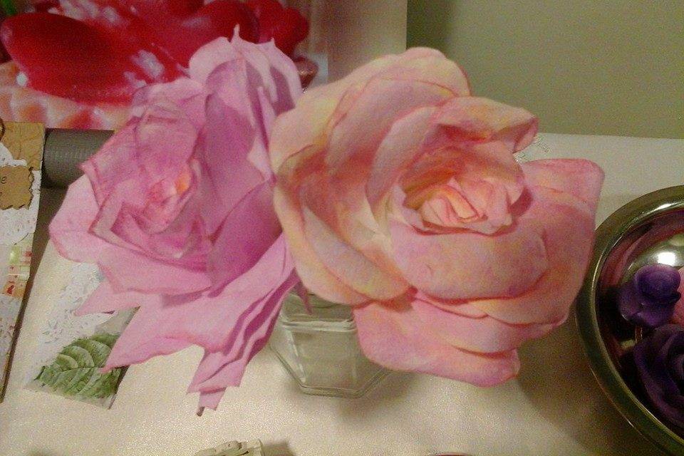 Rosas de papel perfumáveis