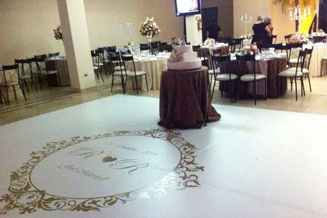 Pista de dança para a festa
