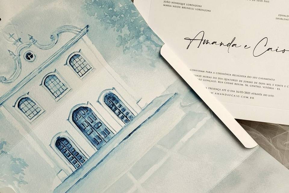 Aquarelas personalizadas.