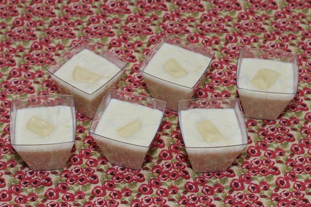 Arroz doce de chocolate branco