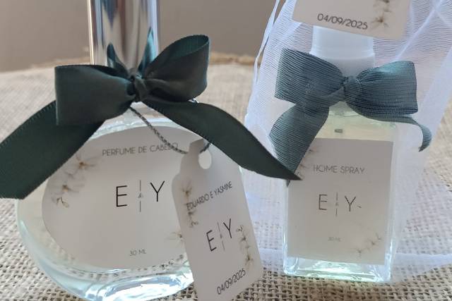 Perfume de cabelo e home spray