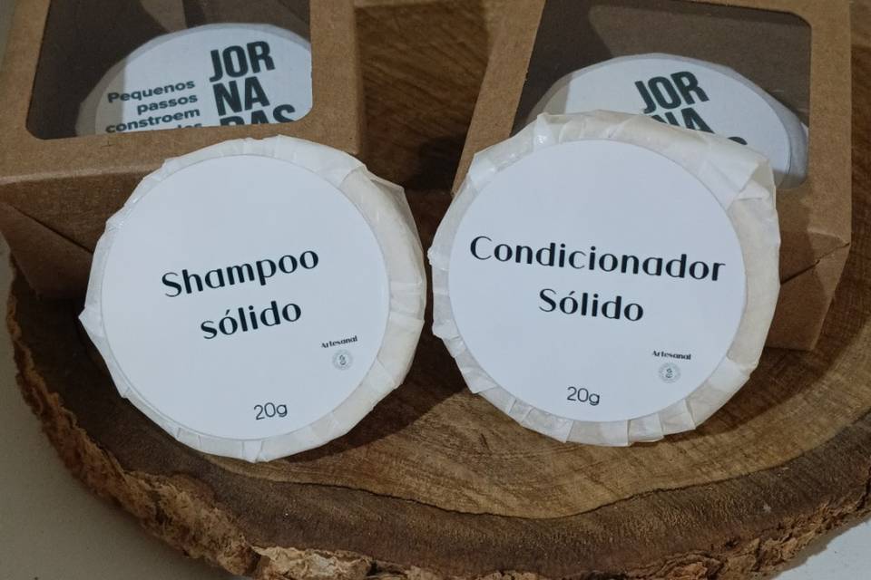 Shampoo e condicionador sólido