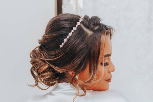 Penteado noiva - coque baixo