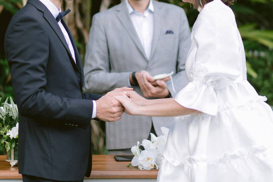 Enfim casados Gil e Francine