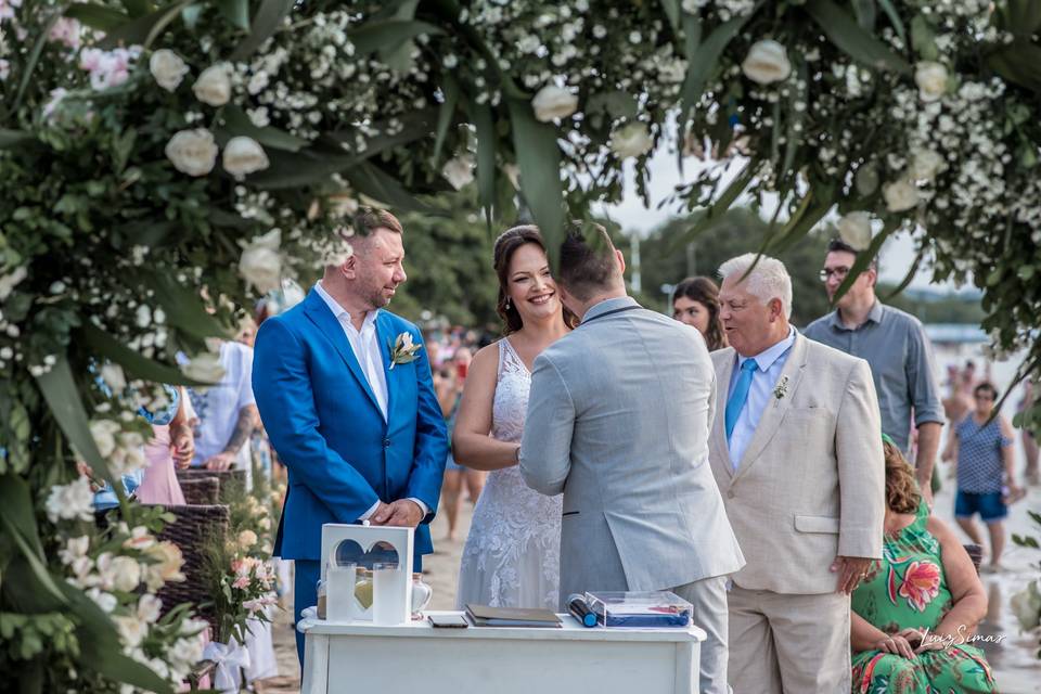 Casamento lindo na praia!