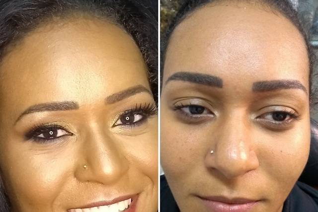 Maquiagem festa em pele negra
