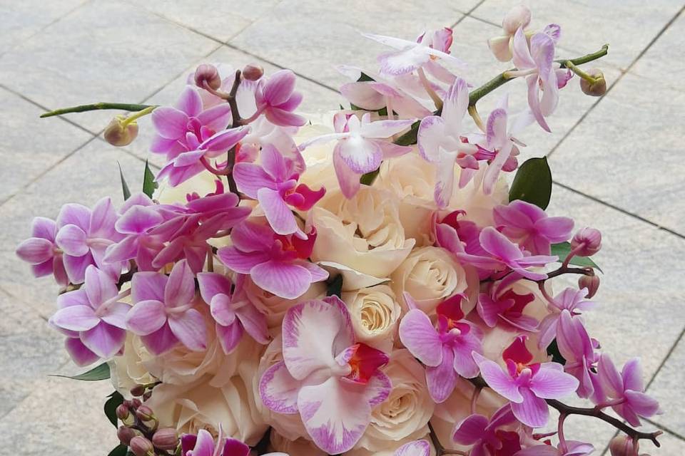 Buquê em mix de orquídeas.