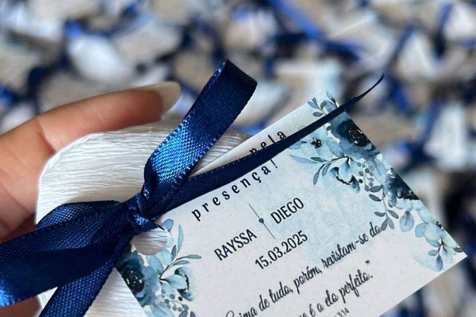 Mini pão de mel casamento